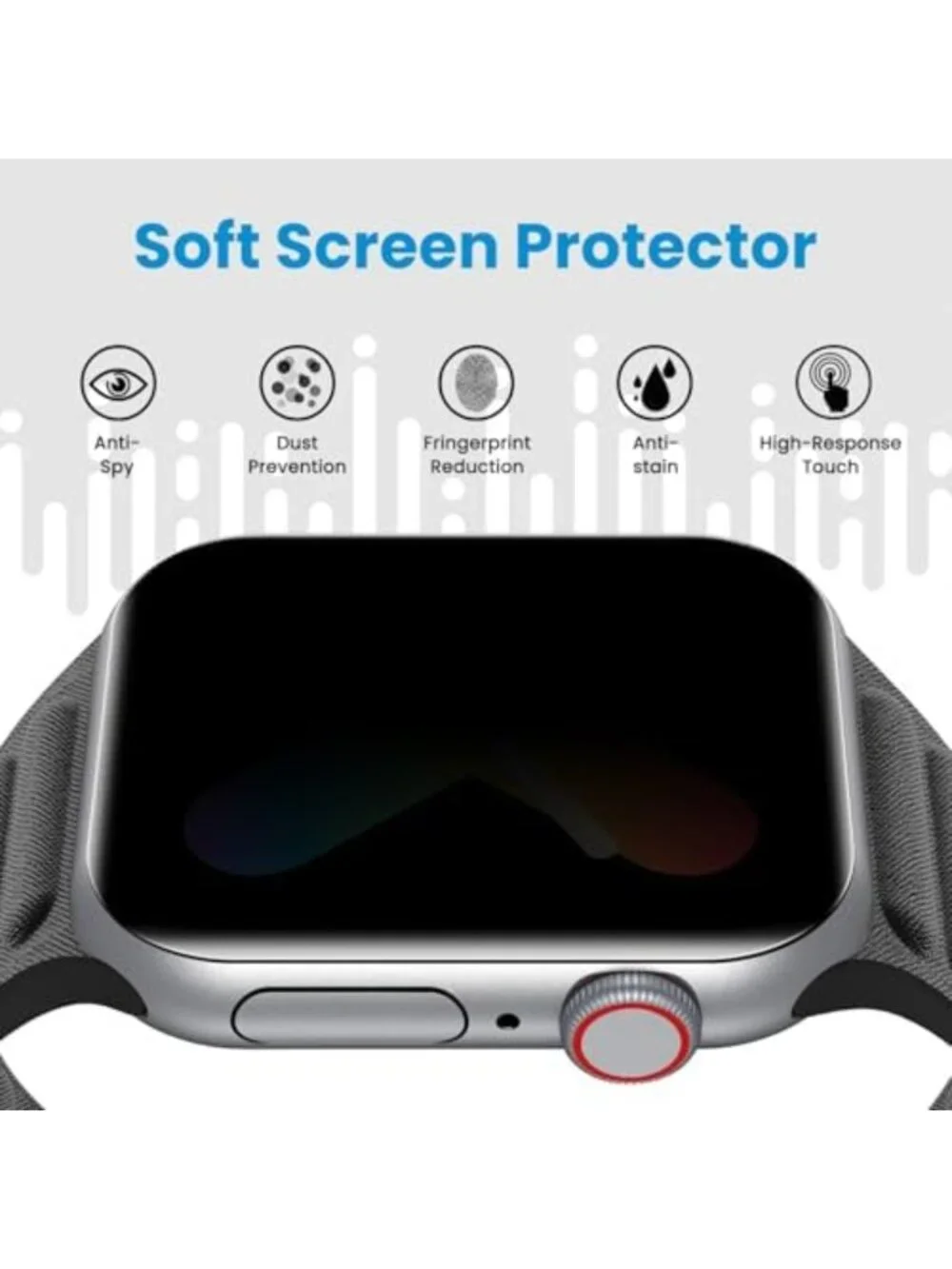 8 Pack Privacy Screen Protector for Apple Watch Series 10/11 - 42mm, Anti-Glare